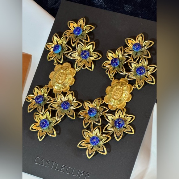 CastleCliff Frida Earrings in Sea (Blue) - NWT - Picture 6 of 7